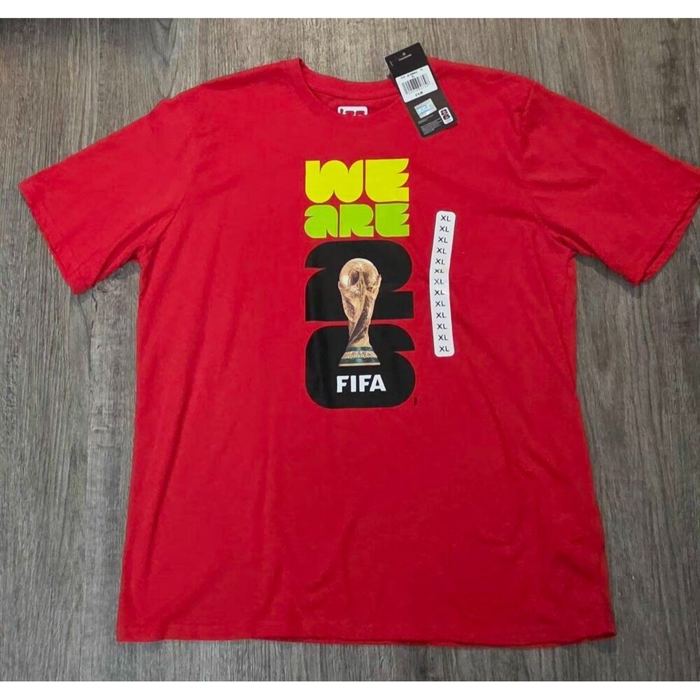 2026 FIFA World Cup soccer t-shirt in red size XLarge World Cup Logo NEW W/tags